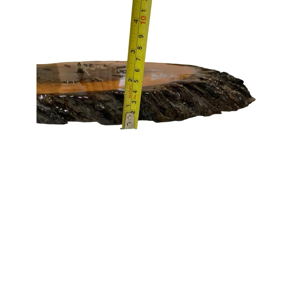 Vintage Ozark Supply Co Handmade Live Edge Wood Slab Wall Clock Rustic MCM 16